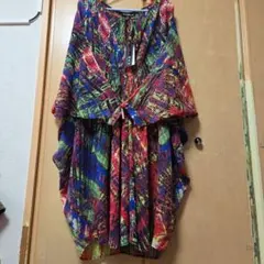 KAS NEW YORK キャス ニューヨーク マルチカラーチュニックワンピース