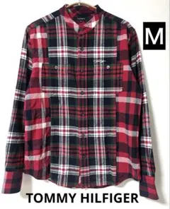 【美品】TOMMY HILFIGER ネイビー×レッド　チェック ネルシャツ Ｍ