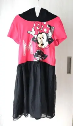 ​【ディズニー】耳付き ミニー ワンピース 120 130 コスプレ 衣装 GW