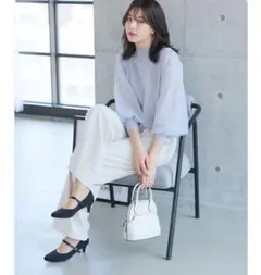 ブラックストラップパンプス 低反発 3cm台 ローヒール ポインテッドトゥ