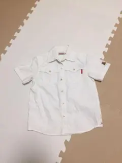 新品 ミキハウス 120 白シャツ 半袖