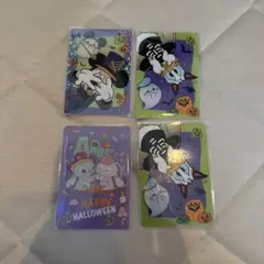 香港ディズニーランド ハロウィントレカ4枚