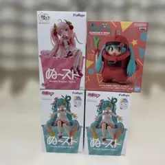 FuRyu 初音ミク ぬーどるストッパー＆シャアザクぐるみフィギュア 4点セット