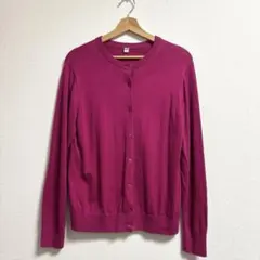 UNIQLO/ユニクロ♦︎UVカットクルーネックカーディガン【XL】ピンクのサムネイル