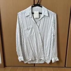THE SHOP TK ストライプ柄 長袖ブラウス