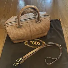 み*み様 TODS トッズ ストロー トート かごバッグ 編み込み レディース