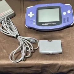 ゲームボーイアドバンス　バイオレット本体良品+ 専用充電ACアダプターセット純正