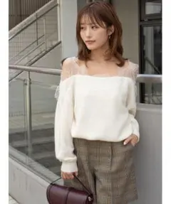 レーストリミングニットプルオーバー snidel