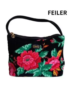 【美品】FEILERフェイラー 花柄のハンドバッグ