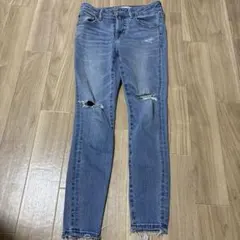 AZUL BY MOUSSY スキニーデニムパンツ ダメージ加工 Sサイズのサムネイル