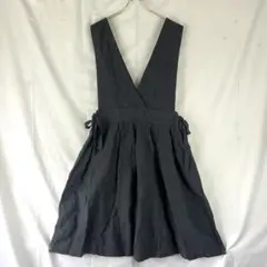 ICHIAntiquitesデニムカシュクールエプロンワンピース エプロンドレス