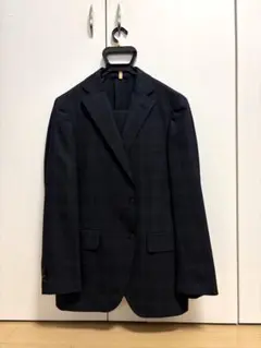 ネイビー チェック柄 ビジネススーツ170-6号