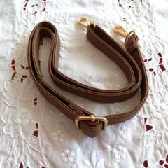 【新品】ショルダーベルト 付け替え用ベルト ブラウン 合成皮革 ストラップ 匿名