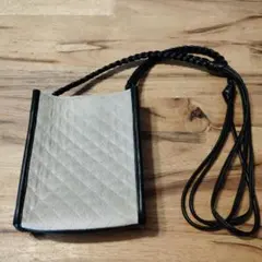 キルティングショルダーバッグ 　グレー