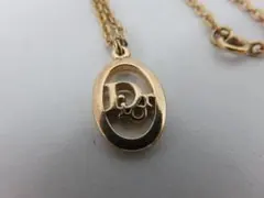 Christian Dior ディオール ネックレス CDロゴ ゴールド