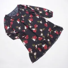 トワエボンボンby ピンクハウス 黒 薔薇とハットpt.チュニック ワンピースのサムネイル
