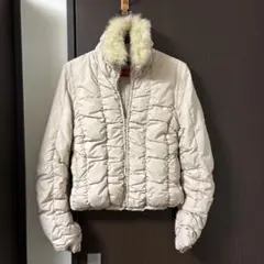 Apuweiser-riche ベージュファー付きダウンジャケット サイズ2