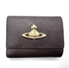 美品✨ ヴィヴィアンウエストウッド　がま口　三つ折り財布　エグゼクティブ　茶