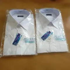 新品　未開封　PEACE FIT メンズドレスシャツ 白 42サイズ 2枚セットのサムネイル