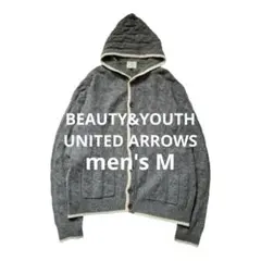 BEAUTY&YOUTH フーディーニットカーディガン 毛100% 冬 メンズM