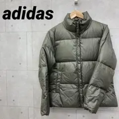 adidas アディダス ダウンジャケット 光沢 短丈 レディース L 緑