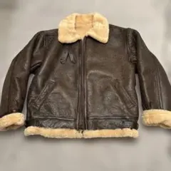 【雰囲気抜群】カールヘルム　フライトジャケット　羊革　ムートン　ブラウン 雰囲気抜群】カールヘルム フライトジャケット 羊革 ムートン ブラウン