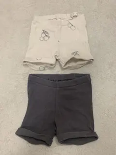 H&M オーガニックコットン ショートパンツ 2枚セット