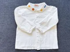 miki house 日本製 動物刺繍付きシャツ 90cm