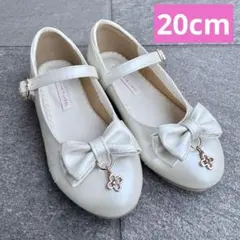 フォーマルシューズ　白　20センチ　女の子