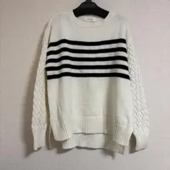 MAYSON GREY　ボーダーニットプルオーバー