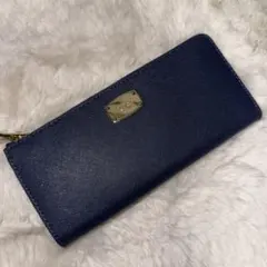 MICHAEL KORS 長財布 ネイビー ゴールド金具