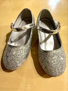 シルバー グリッター フォーマルシューズ　18.5センチ