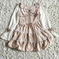 【極美品】現行 LIZLISA プリンセススリーブワンピース ピンク