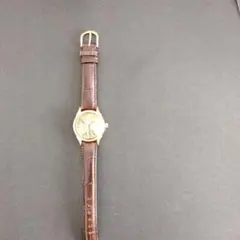 GENUINE LEATHER 手巻き時計 ブラウン