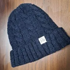 THE SHOP TK ネイビー ケーブル編みニット帽のサムネイル
