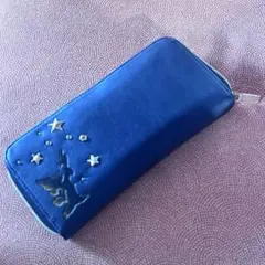 受注制作 ハンドメイド ゴード革 長財布 星空 手彫り 手染め 猫あり猫 