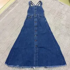 dieselデニムサロペット風ロングスカート