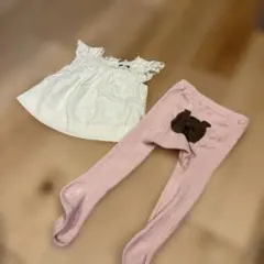 babyGap フリル付きトップスとタイツセット 70cm
