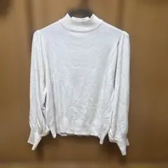 レディース アイボリー ハイネックセーター Lサイズ