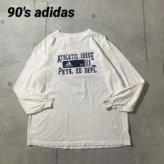 90s ボロ　vintage ヴィンテージ　adidasアディダス　ロンT L