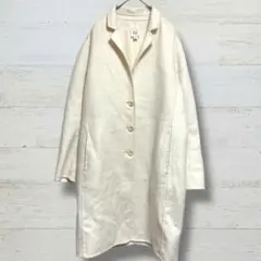 GAP ギャップ ウール混 ロングコート アイボリー チェスターコート Sのサムネイル