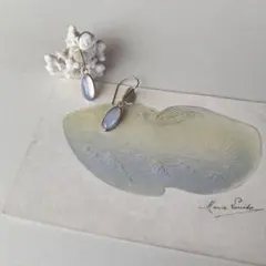 〈未使用〉ピアス　天然石(ムーンストーン) シルバー