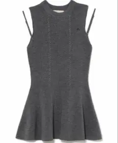 トップス andmary Adel peplum knit tops gray ANDMARY Adel peplum knit tops gray - メルカリ