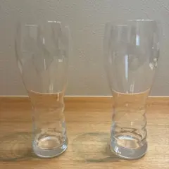 透明ガラス製飲料用グラス2個セット