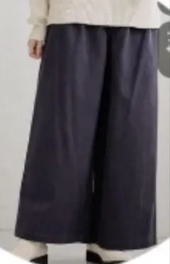 studio CLIP ネイビー ワイドパンツ