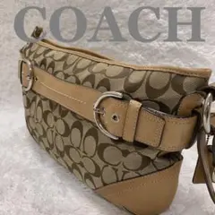 COACH ショルダーバッグ シグネチャー レザー キャンバス ソーホ