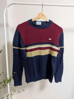 IZOD Lacoste ウールセーター ネイビー ボルドー 16のサムネイル