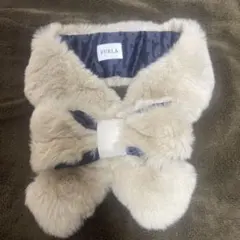 FURLA ベージュファーネックウォーマー
