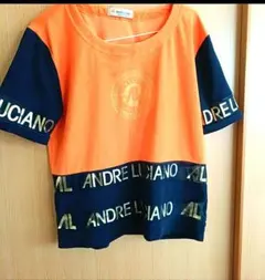 ANDRELUCIANO 半袖Tシャツ オレンジ ネイビーのサムネイル
