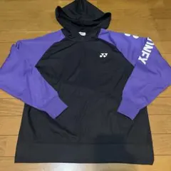 YONEX ヨネックス パーカー ユニSサイズ ブラック パープル　裏起毛